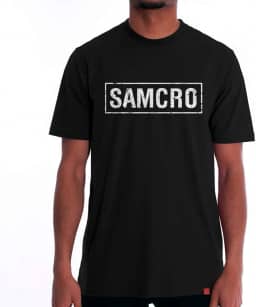 Camiseta Sons Of Anarchy Soa Samcro Frente Brasão Costas