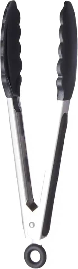 Pegador Inox Com Ponta Em Silicone 23cm Weck Preto