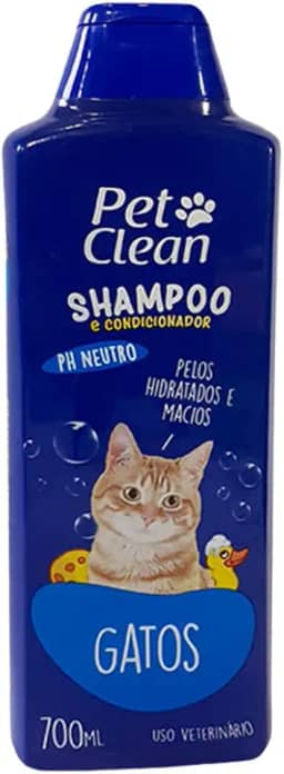 Shampoo para Gatos 2 em 1-700ml, Pet Clean