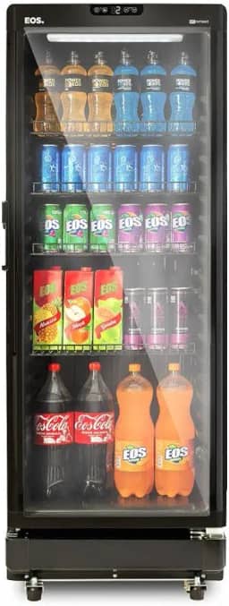 Refrigerador Expositor Vertical Eos 231 Litros Eco Gelo Digital All Black Eev210p 110v