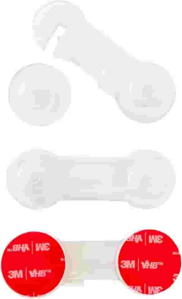 Kit 8 Travas Segurança Reta Bebê Infantil Gaveta Armário Porta Transparente