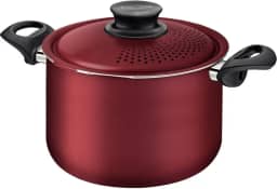 Espagueteira Tramontina Paris em Alumínio com Revestimento Interno e Externo em Antiaderente Starflon Max com Tampa de Alumínio Vermelho 24 cm 7,3 L