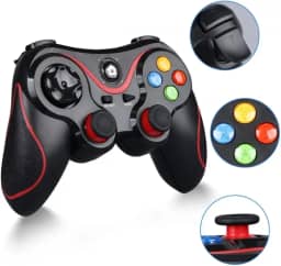 Controle Gamer Sem Fio Ovleng Bluetooth 2.4G com Suporte Celular Joystick Recarregável
