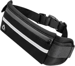 Pochete Slim Fitness Corrida Academia Porta Celular Bike Preta para Corrida de Trilha e Acampamento Masculina Feminina Impermeável Esportiva By AUDIOVOICER