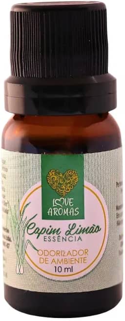 Essência Aromática de Capim Limão 10ml - Aroma Cítrico e Energizante para Difusores e Velas