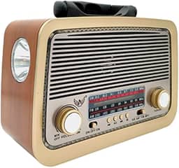 Rádio Vintage Am Fm Sw Usb Pen Drive Aux P2 Bluetooth