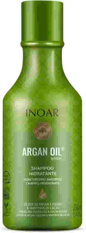 Inoar, Shampoo Argan Oil – Hidratação Profunda, Brilho Intenso e Ação Antifrizz para Todos os Tipos de Cabelo, Vegano e Botânico - 250ml