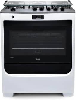 Fogão Consul 5 bocas branco com duplachama e timer digital - CFS5QAB BIVOLT