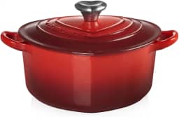 Le Creuset Cocotte coração de ferro fundido com manípulo em forma de coração, 20 cm, cereja, 21401200602455