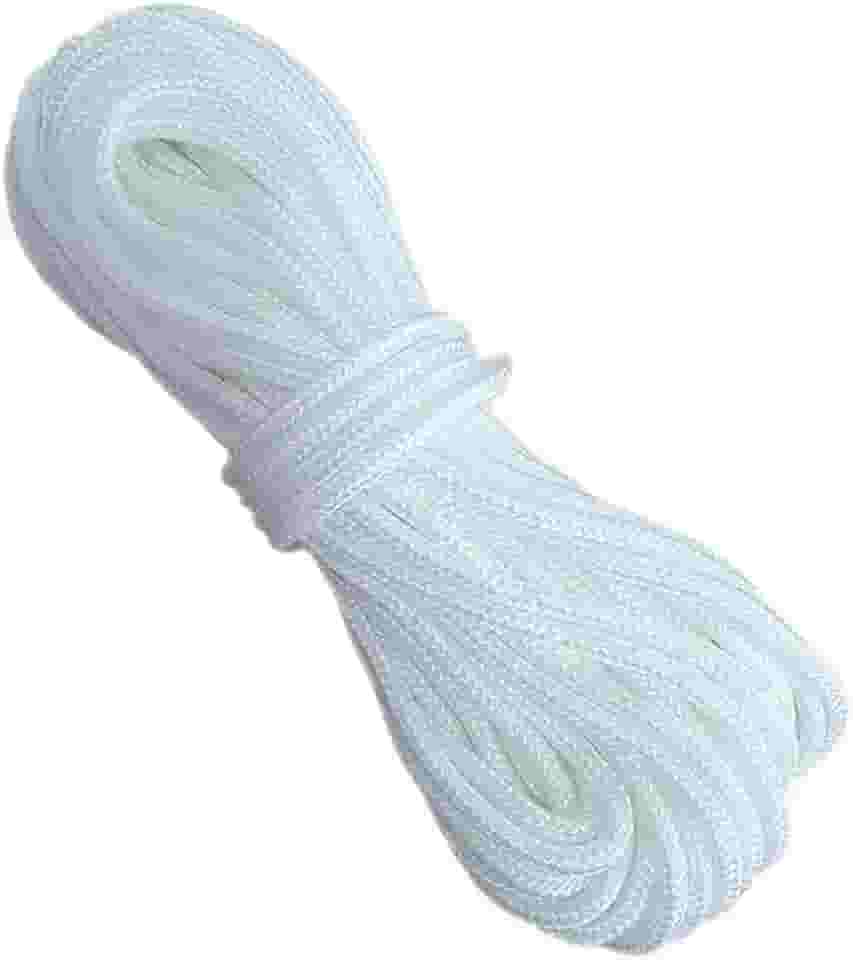 Corda De Varal de Teto Resistente Antimofo 25 Metros - 3mm BRANCO
