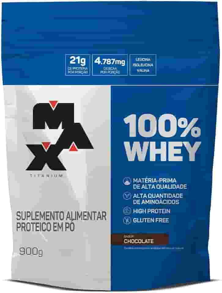 Max Titanium 100% Whey - 900G Refil Chocolate -