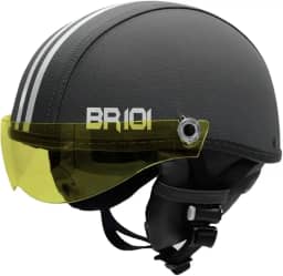 Capacete Coquinho Scooter Elétrica Bike Skate Patinete BR 101 Premium Viseira Ambar Night
