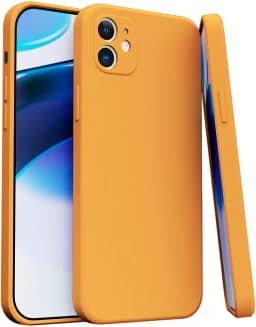 Capa Case Capinha Para iPhone 11 Silicone Aveludada Com Forro aveludado Premium (LARANJA)