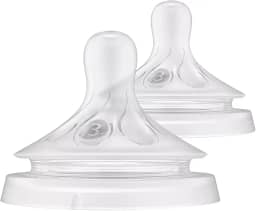Bicos Pétala 3.0 Philips Avent com válvula anticólicas, fluxo médio (fluxo 3), pacote com 2, SCY963/02