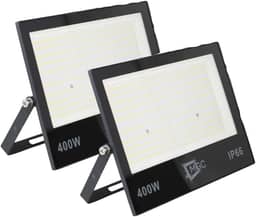 Kit 2 Refletor Led 400w 6500k Holofote Luz Fria Prova D'água