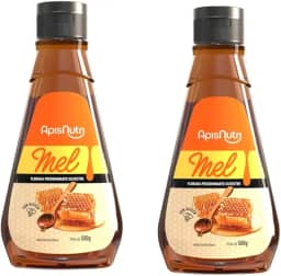 Mel 100% Natural Silvestre, 2 Frascos 500g, 1 KG, Apisnutri