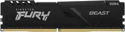 MEMÓRIA KINGSTON FURY BEAST DIMM DDR4 8GB 3200 MHZ KF432C16BB/8 1,35V 1Rx* 288 pinos Desktop Gamer