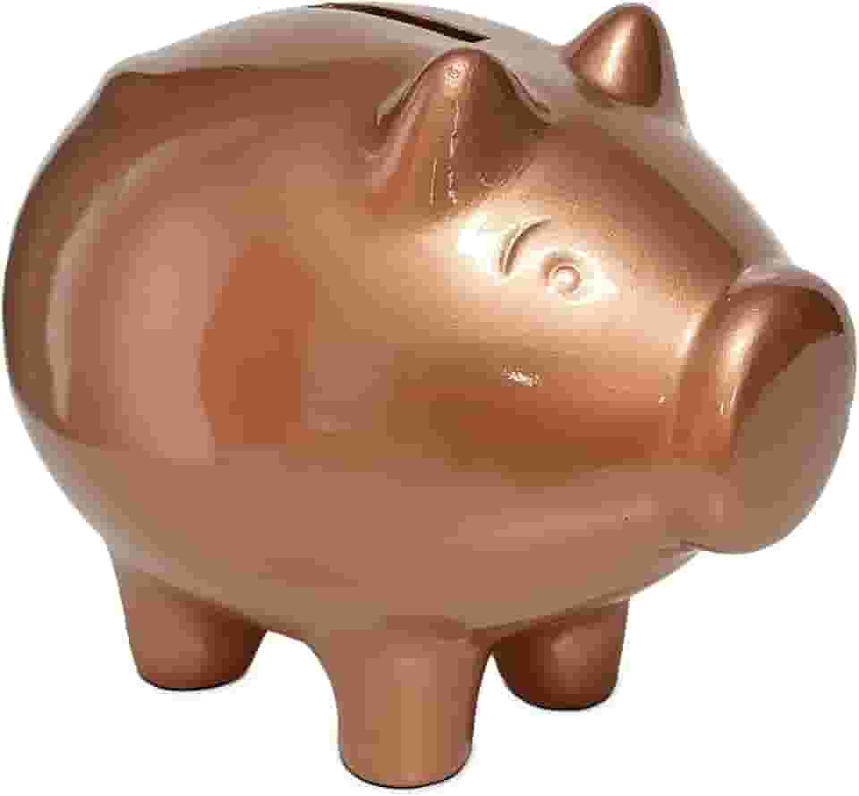 Genérico, Cofrinho para guardar moedas Cofre Porquinho Porco Cerâmica Poupança Cobre