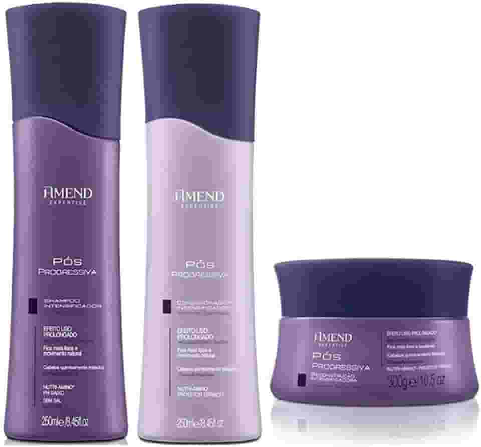 Kit Amend Shampoo + Condicionador + Máscara Capilar Amend Pós Progressiva Intensificador - para Cabelos Submetidos A Processos Químicos.