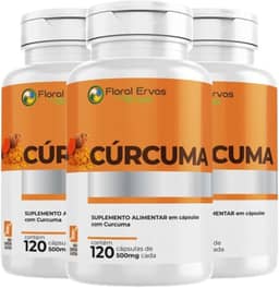 Cúrcuma 500 mg 3x 120 Cápsula Açafrão Tumérico Açafrão Índia