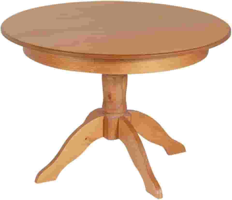 Mesa de Jantar Retrátil/Extensível em Madeira e MDF Redonda Tea Meu Móvel de Madeira - Nozes