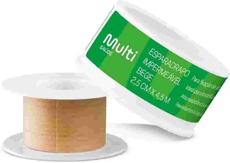 Esparadrapo Bege - Hipoalergênico - 2,5cm x 4,5m - Multi Saúde - HC673