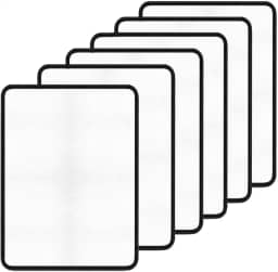 Tapete Higiênico Lavável para Cães YOLOPET – Impermeável, Reutilizável, Vários Tamanhos e Estampas (PP (50x40cm), Branco Kit 6 un)