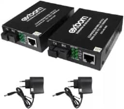 Par Conversor Mídia Fibra Óptica A+b Gigabit 1000 Mbps Rj45