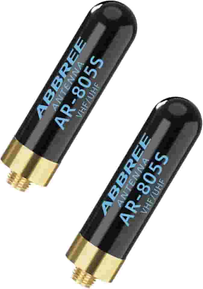 ABBREE Antena de rádio amador de banda dupla VHF/UHF 144/430Mhz 5.0 cm AR-805S SMA - Antena curta curta fêmea de longo alcance para Baofeng UV-5R Mini 5RM BF-F8HP PRO, K5 Plus, DM32, UV32, acessórios