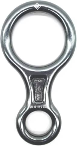 Freio oito (8) em alumínio Cinza USClimb 35KN com UIAA