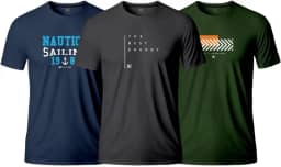 Kit 3 Camisetas Plus Size Masculina Camisa Blusa Algodão 30.1 G1 ao G9 Estampas Atualizadas