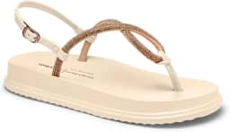Sandália Feminina Flatform Brilho Tule Rose Dakota Y6241-0004