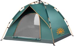 Barraca de Camping para 2-3 Pessoas Portátil A Prova D'agua 200cm x 195cm x 138cm