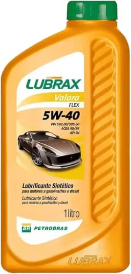 Óleo Lubrificante Lubrax Valora Flex 5w40 Sintético Original Para Carro 1 Litro