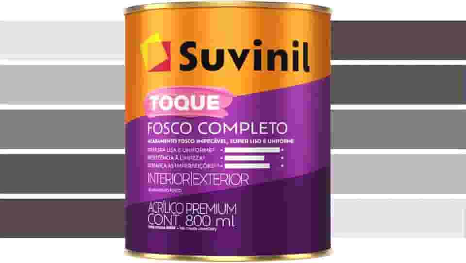 Tinta Acrílica Fosco 800ml Tons de Cinza Toque Fosco Completo Parede Suvinil (Elefante)