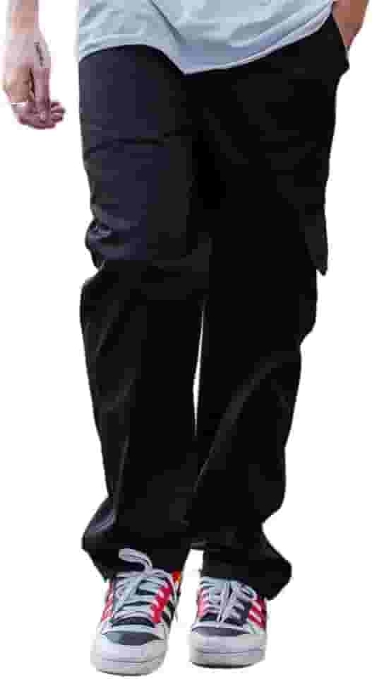 Calça Cargo Masculino Skate Boca Larga Elastico e Cordão Cintura