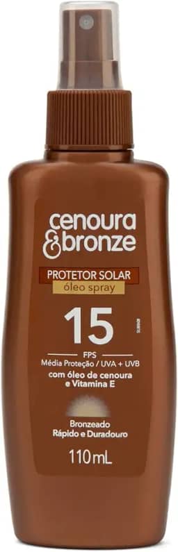 Cenoura e Bronze Óleo Protetor Solar Spray Fps15