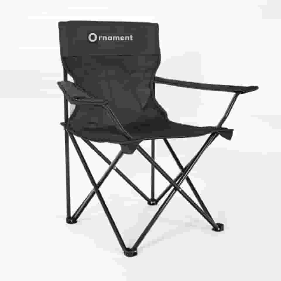 Cadeira Dobrável Até 120KG Preta Ornament OCC