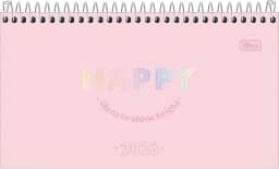 Tilibra - Agenda Espiral Semanal 16,7 x 8,9 cm Happy 2026 - Rosa