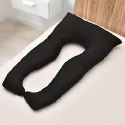 Travesseiro de corpo para Gestante Gravida 1,20x60 micropercal 200 fios (PRETO)