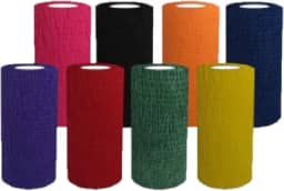 Kit 3 Bandagem Elástica Auto Adesiva 10cm x 4,5m - Faixa Atadura Pet Tatuagem Academia Cor Sortido