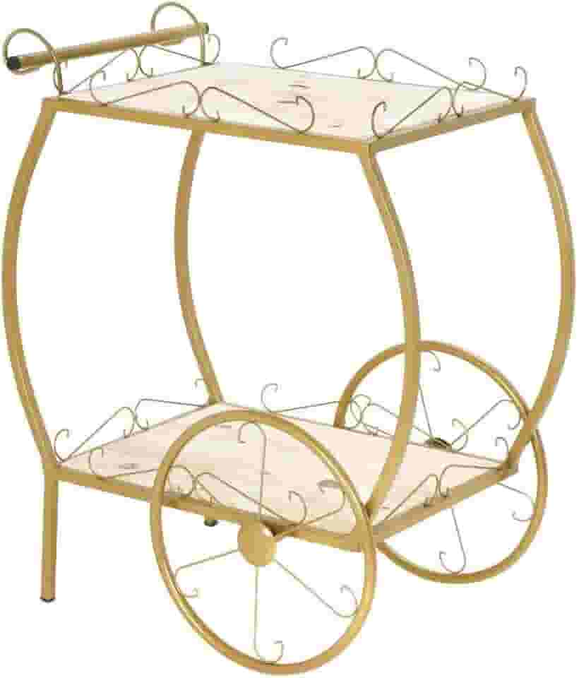 Carrinho de Chá Fixo Cantinho Do Café Adega De Vinhos Bar Decoração de Festas,aparador bar,aparador industrial(Rose Gold)