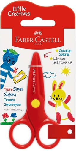 Tesoura Little Creatives, Faber-Castell, Supersegura, Sem Ponta, Infantil, Pré-escola, 1 Tesoura