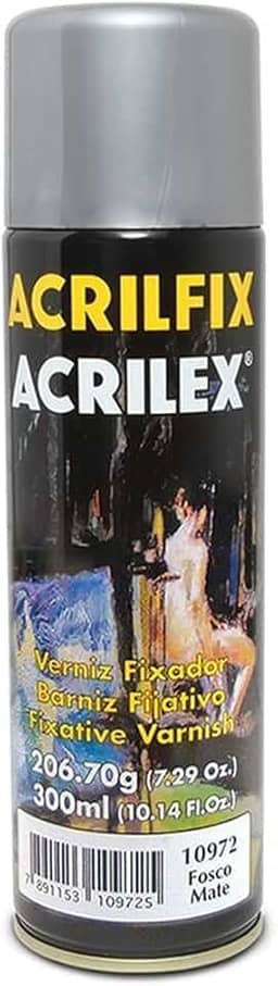 Verniz Fixador Acrilfix, Acrilex, Fosco, 300 ml, Aerosol