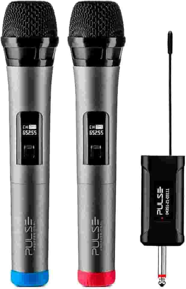 Par De Microfones Sem Fio UHF Com Receptor Pulse Professional- SP801