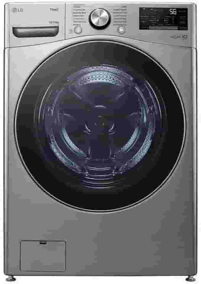 Lava e Seca Lg Smart 18kg Inox Look com Inteligência Artificial Aidd™ Wd18sv2s6b 127v