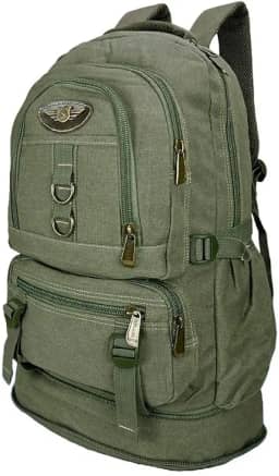 Mochila Lona De Camping Acampamentos Reforçada Motoqueiro Viagem Trilha 50l