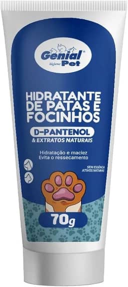 Hidratante para Patas e Focinhos Genial 70g, Hidrante para Patinhas Ressecadas