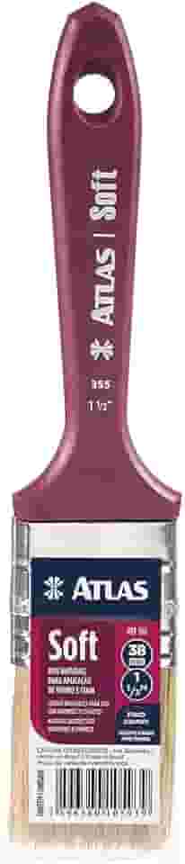 Atlas - Trincha Médica para Pintura com Cerdas Brancas, 100% Naturais, Extra-macia de 1 1/2 Polegada