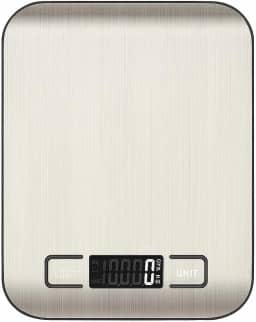 Balança Digital de Cozinha Superfície em Inox 10kg x 1g com Função Tara | Alta Precisão, Portátil e Fácil de Limpar – Ideal para Alimentos, Dietas, Café e Confeitaria| Premium